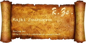 Rajki Zsuzsanna névjegykártya